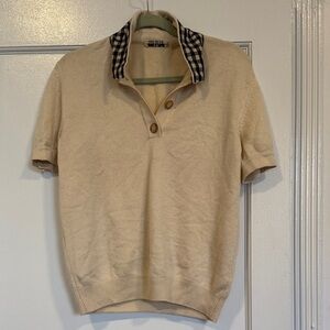 Vintage Bill Blass Ivory polo knit sweater